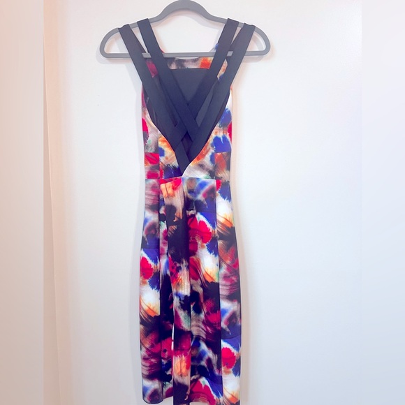 Milly Hayden Graffiti-Print Sheath Dress Size 8 - Picture 7 of 11